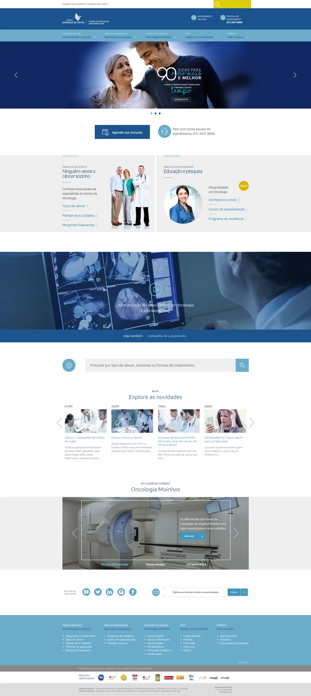 Hospital Moinhos de Vento institutional home page