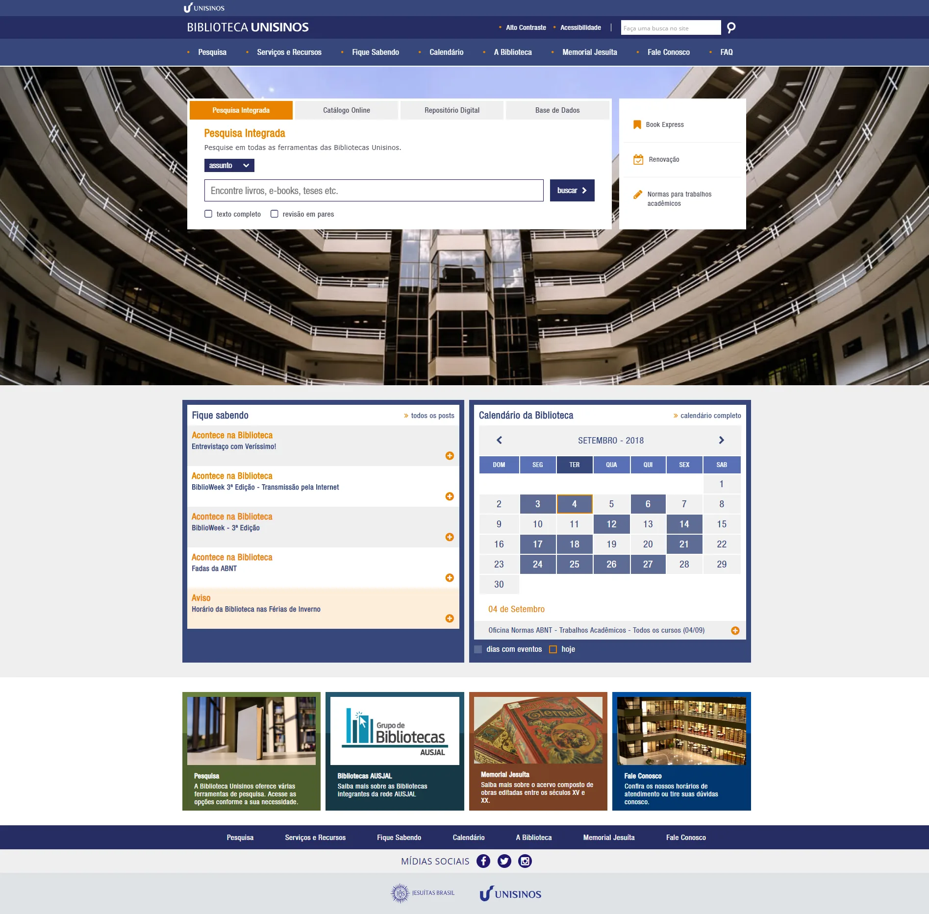Unisinos library portal: home